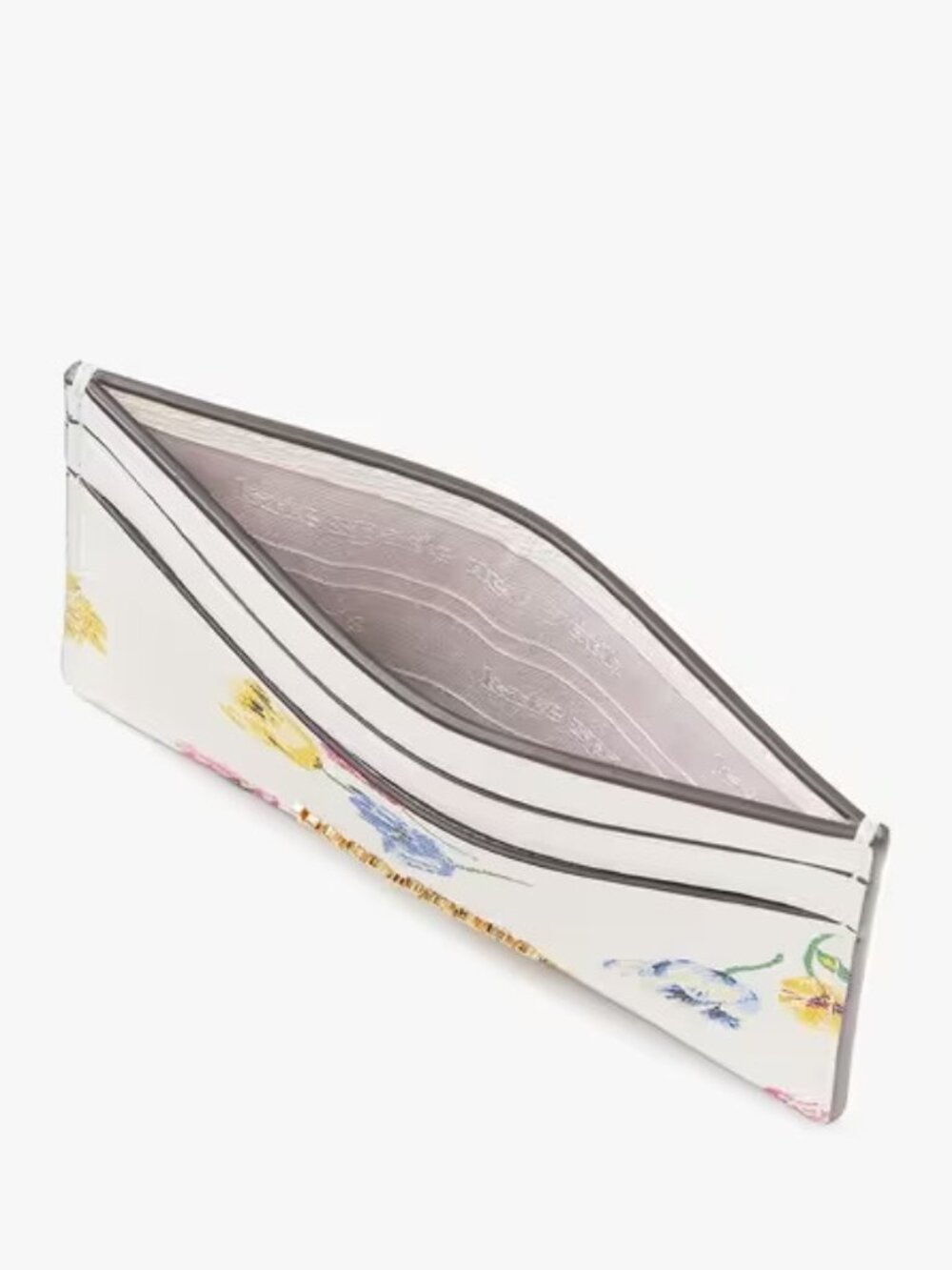 KATE SPADE Morgan Tulip Toss Cream Floral Saffiano Leather Cardholder - Picture 3 of 6